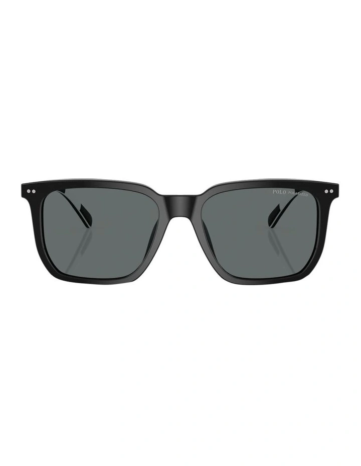 Polo Ralph Lauren Acetate Polarised Sunglasses in Black image 2