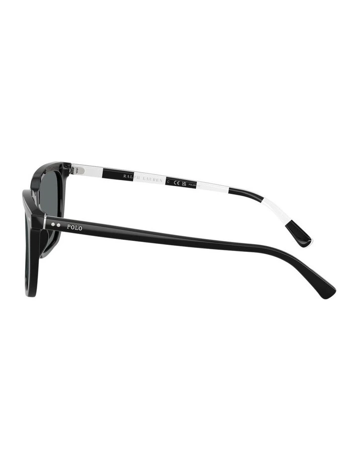 Polo Ralph Lauren Acetate Polarised Sunglasses in Black image 3