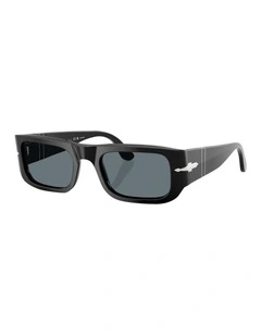 Acetate Polarised Sunglasses in Black
