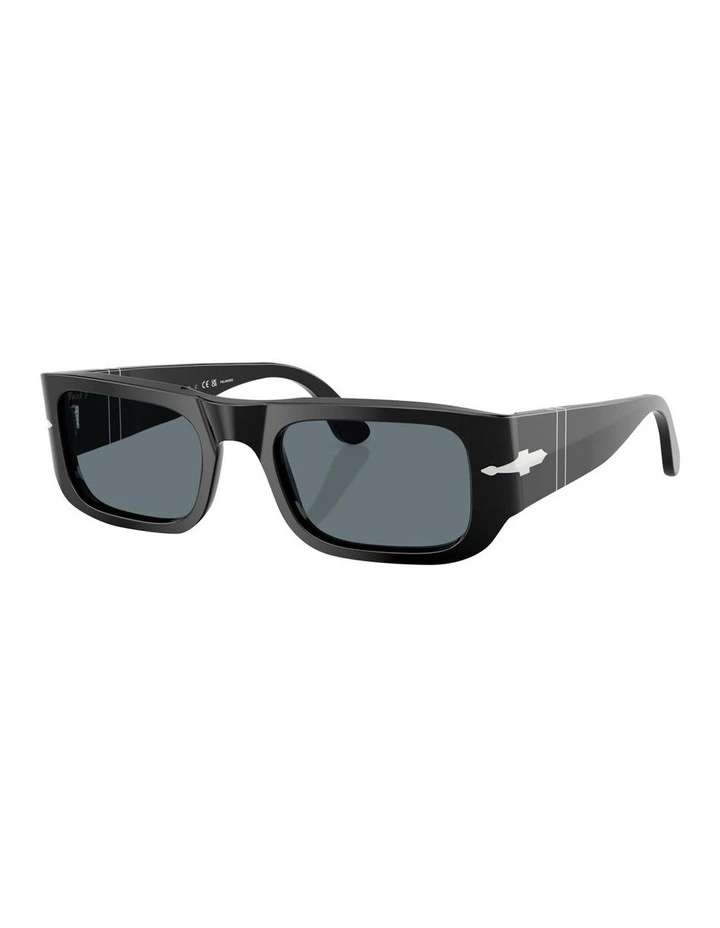 Acetate Polarised Sunglasses in Black image 1
