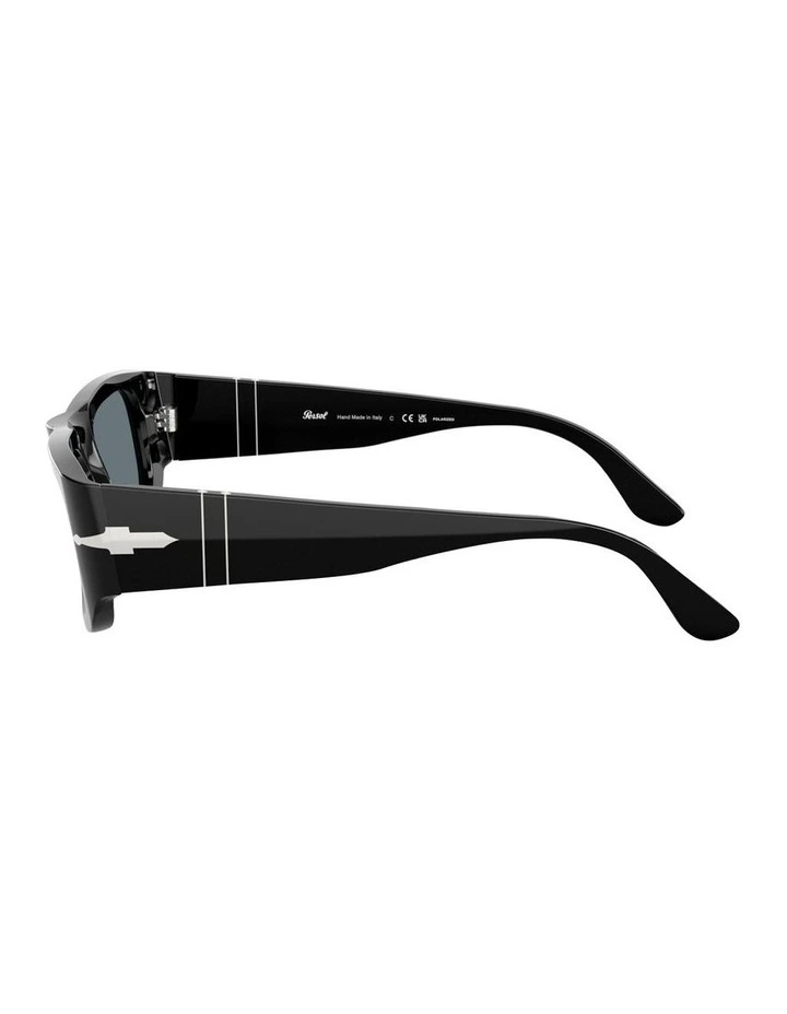 Acetate Polarised Sunglasses in Black image 3