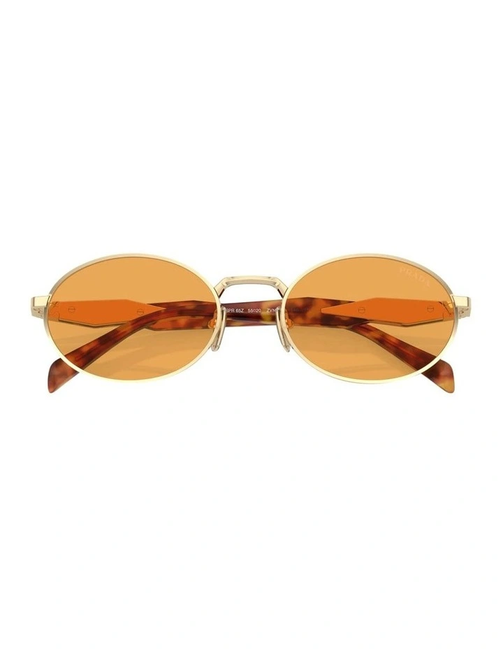 PR 65ZS Metal Sunglasses in Gold image 5