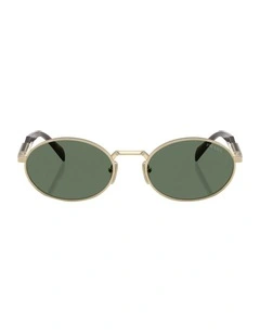 Metal Sunglasses in Pale Gold