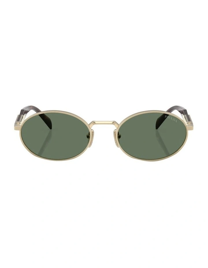Metal Sunglasses in Pale Gold image 2