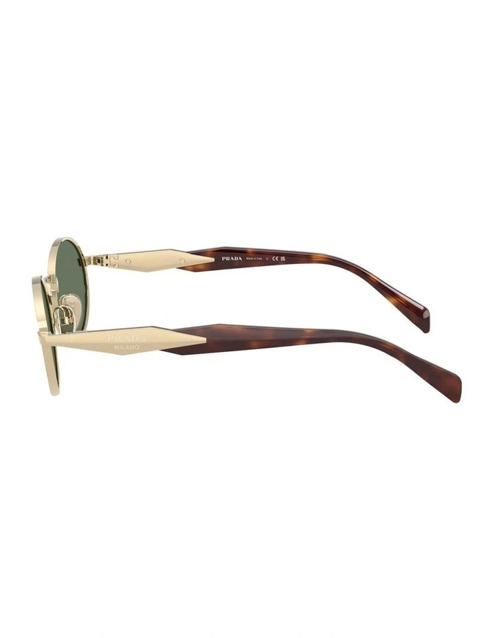 Metal Sunglasses in Pale Gold image 3