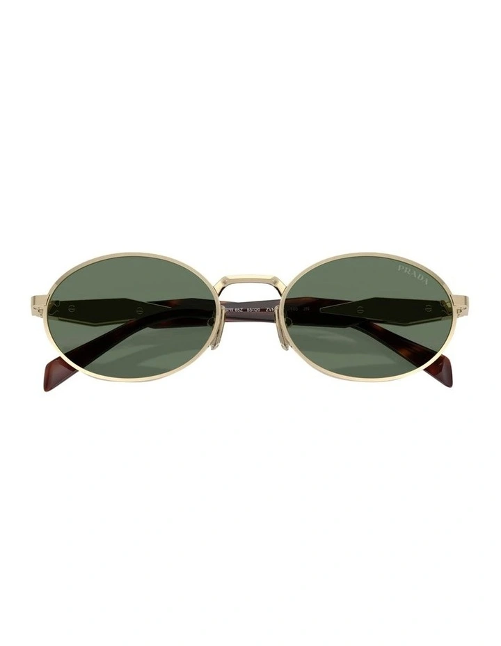 Metal Sunglasses in Pale Gold image 5