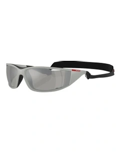 Prada Linea Rossa  Injected Sunglasses in Grey