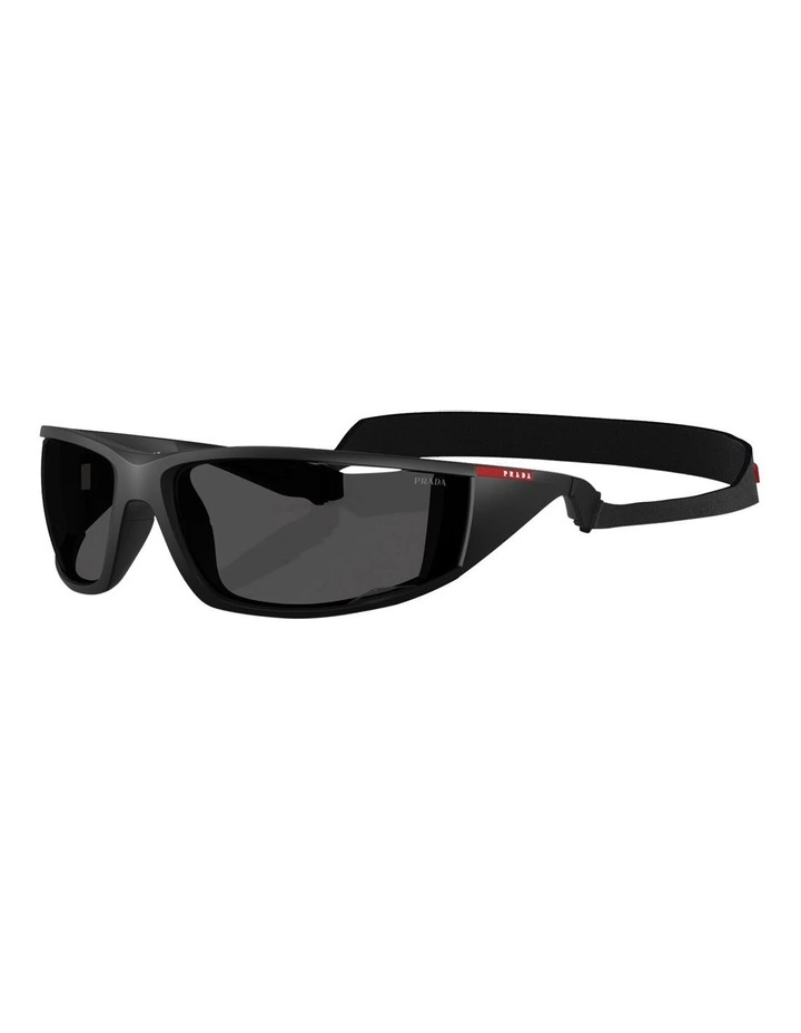Prada Linea Rossa  Injected Sunglasses in Black image 1