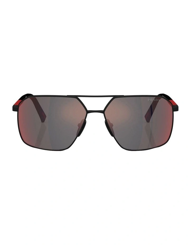 Metal Sunglasses in Black image 2