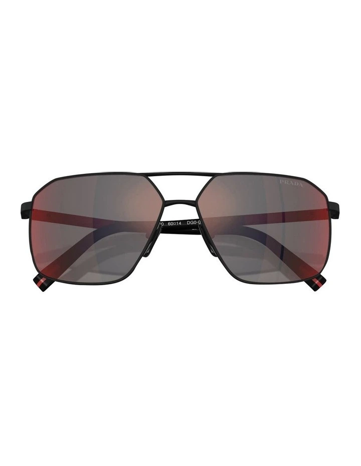 Metal Sunglasses in Black image 4