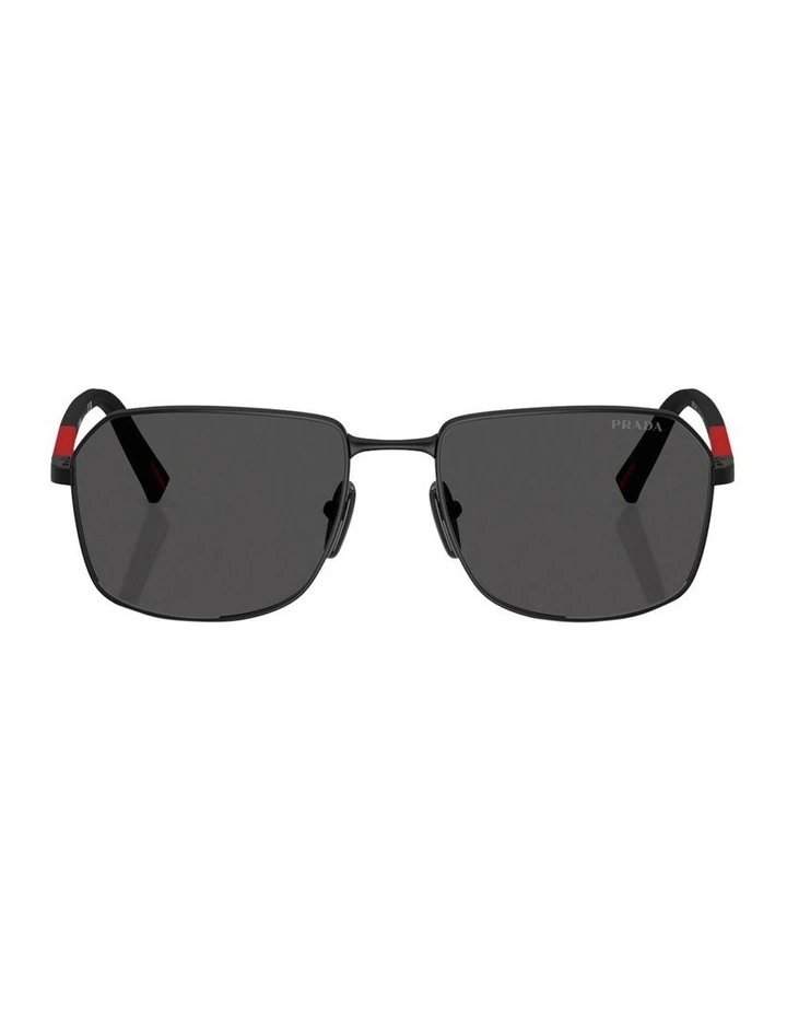 Prada Linea Rossa  Metal Sunglasses in Black image 1