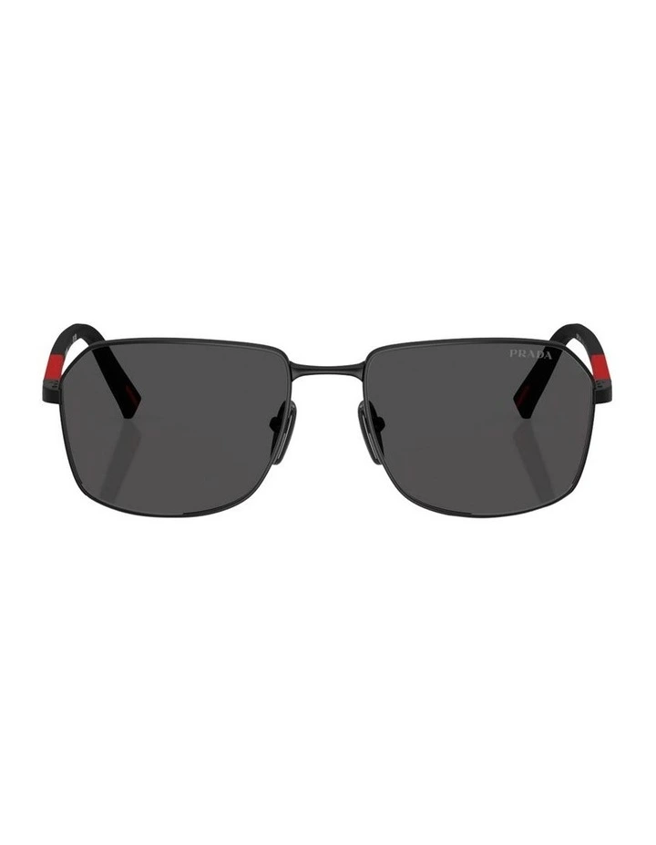Prada Linea Rossa  Metal Sunglasses in Black image 2