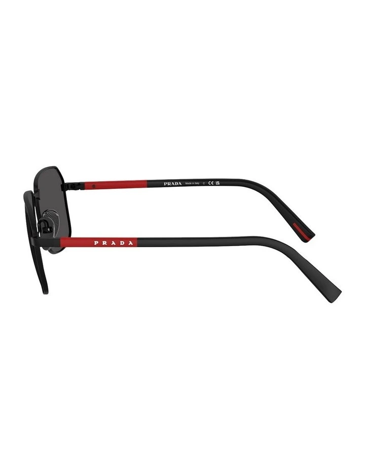Prada Linea Rossa  Metal Sunglasses in Black image 3
