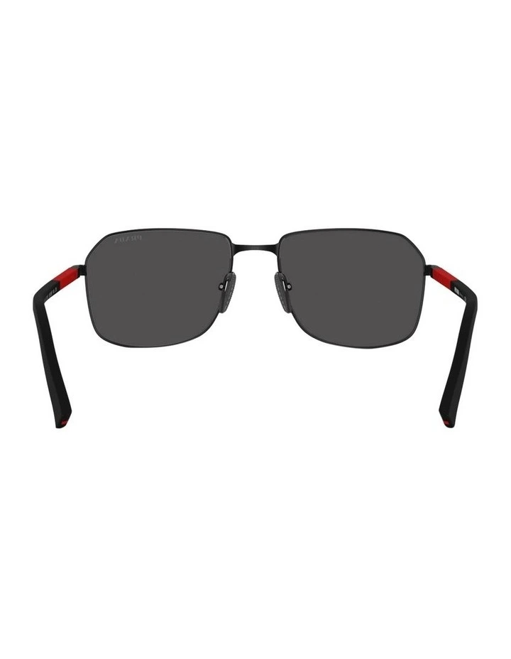 Prada Linea Rossa  Metal Sunglasses in Black image 4