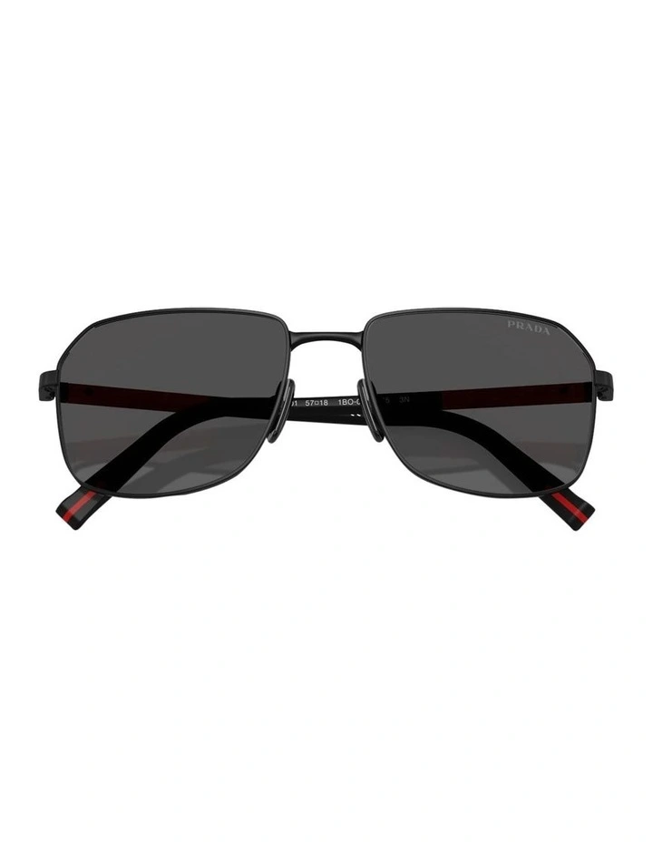 Prada Linea Rossa  Metal Sunglasses in Black image 5