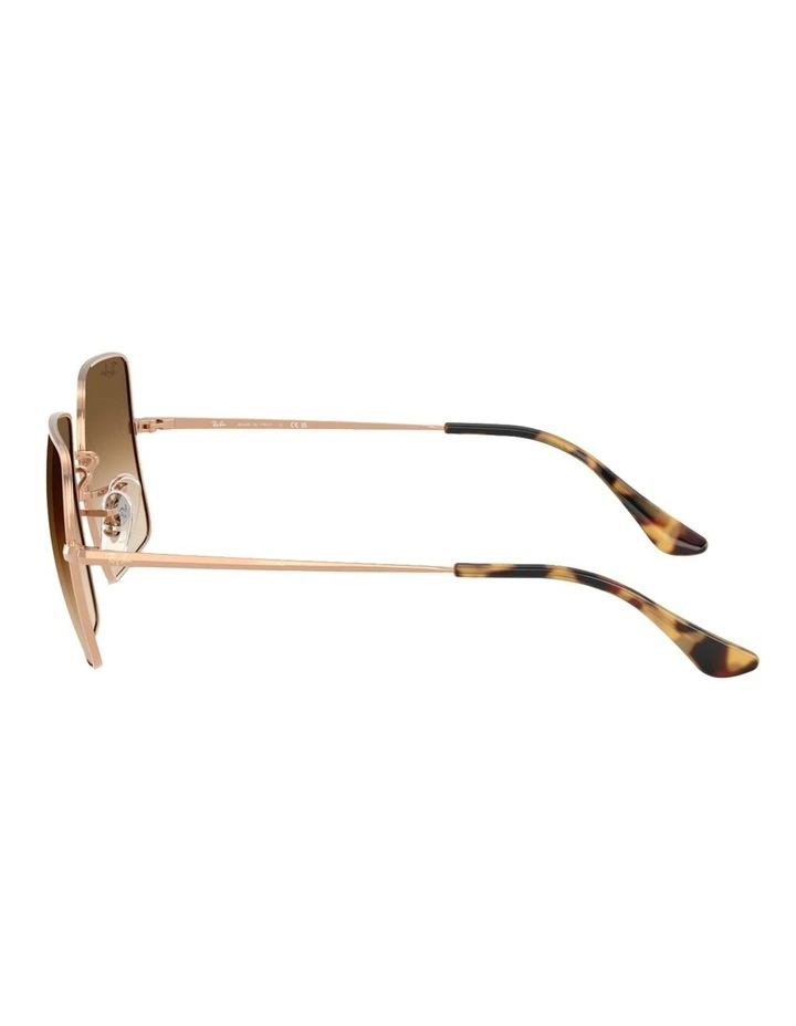 Ray-Ban Square 1971 Classic Metal Sunglasses in Gold image 3