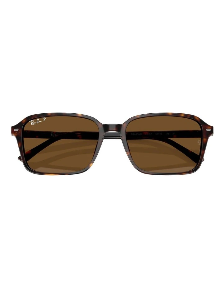 Ray-Ban Raimond Acetate Polarised Sunglasses in Tortoise image 5