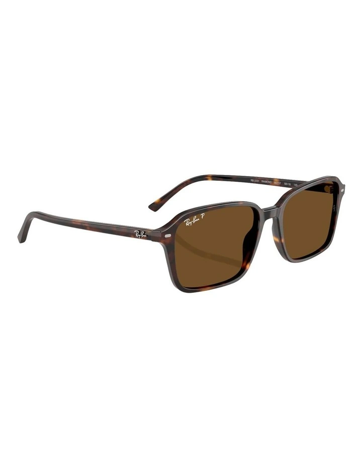 Ray-Ban Raimond Acetate Polarised Sunglasses in Tortoise image 6