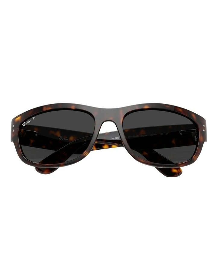 Ray-Ban Mega Balorama Propionate Polarised Sunglasses in Tortoise image 5