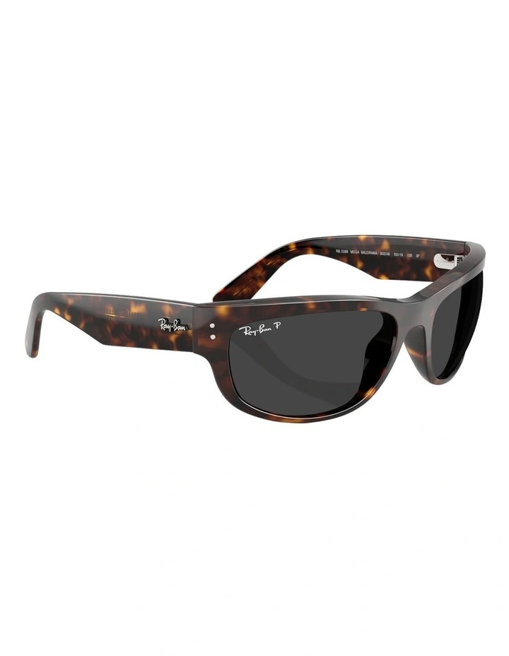 Ray-Ban Mega Balorama Propionate Polarised Sunglasses in Tortoise image 6