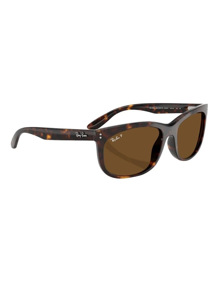 Ray-Ban Balorette Propionate Polarised Sunglasses in Tortoise image 6