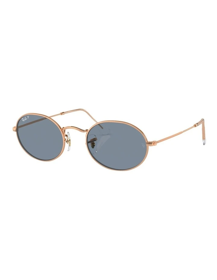Ray-Ban Oval Metal Metal Polarised Sunglasses in Pink image 1