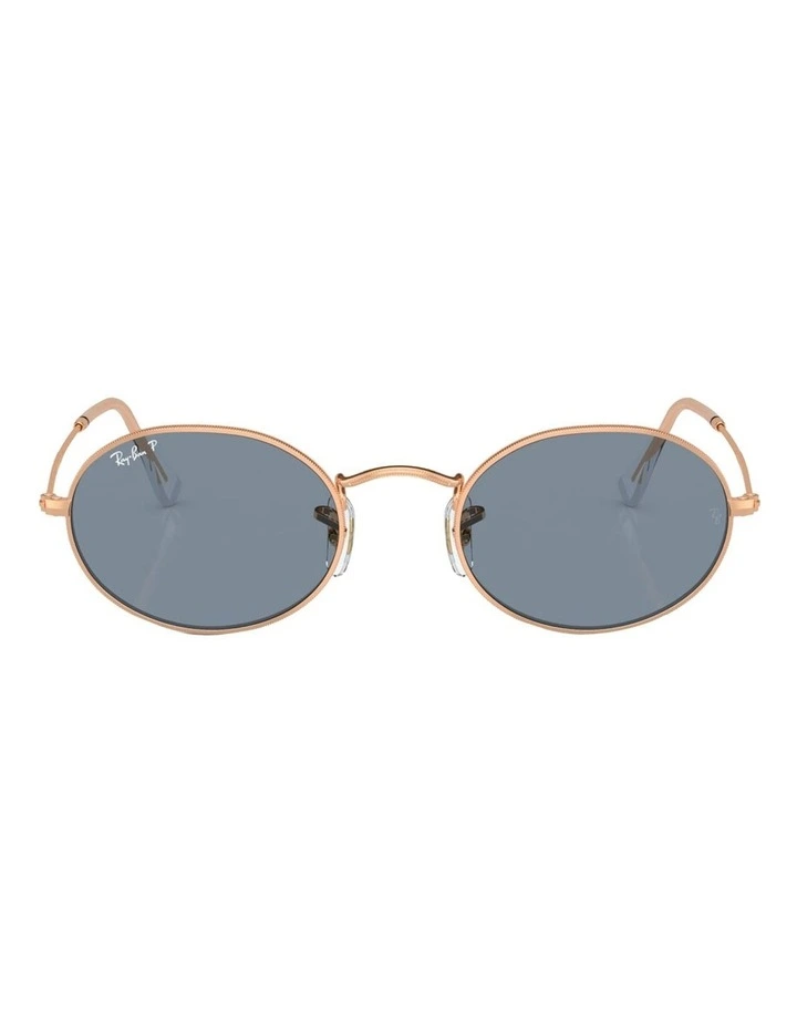 Ray-Ban Oval Metal Metal Polarised Sunglasses in Pink image 2