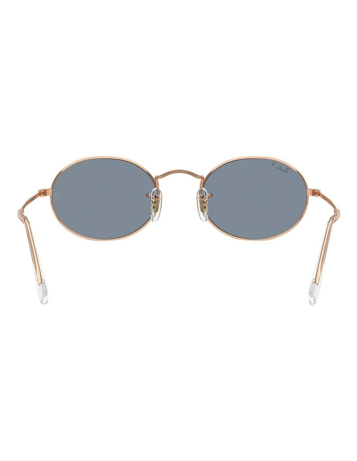 Ray-Ban Oval Metal Metal Polarised Sunglasses in Pink image 4