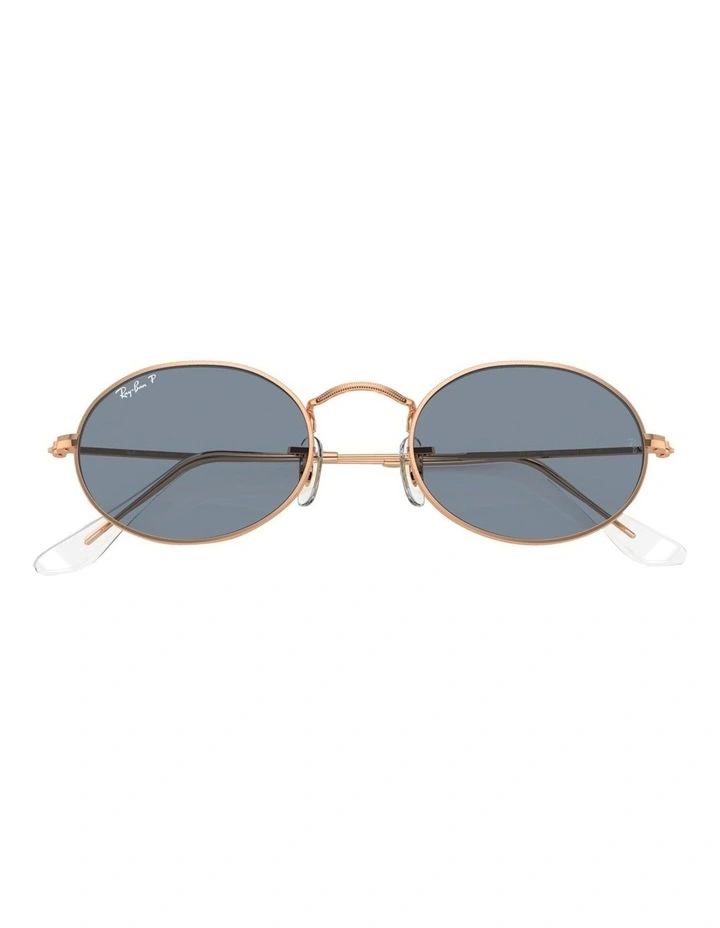 Ray-Ban Oval Metal Metal Polarised Sunglasses in Pink image 5