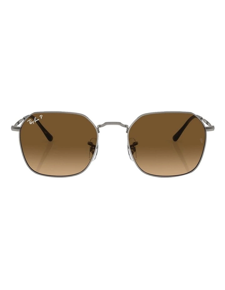Jim Metal Polarised Sunglasses in Silver image 2