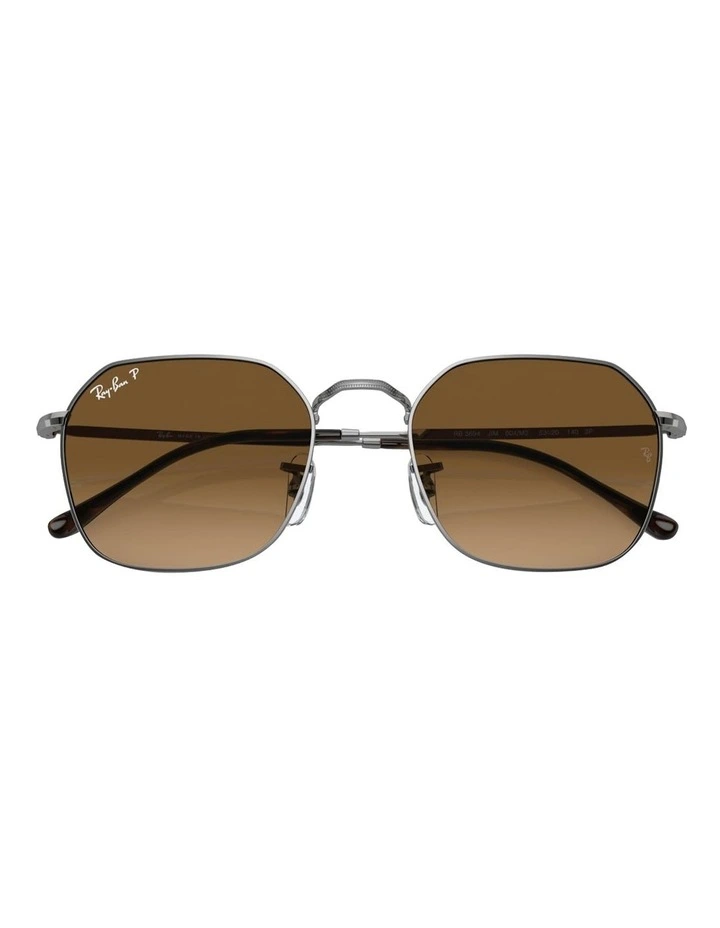 Jim Metal Polarised Sunglasses in Silver image 5