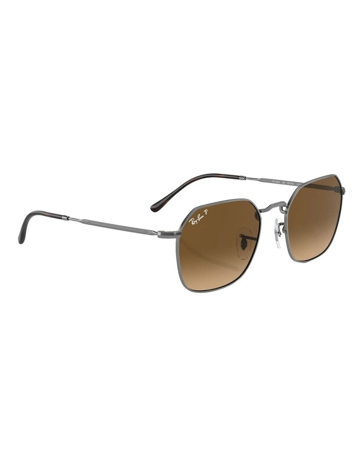 Jim Metal Polarised Sunglasses in Silver image 6