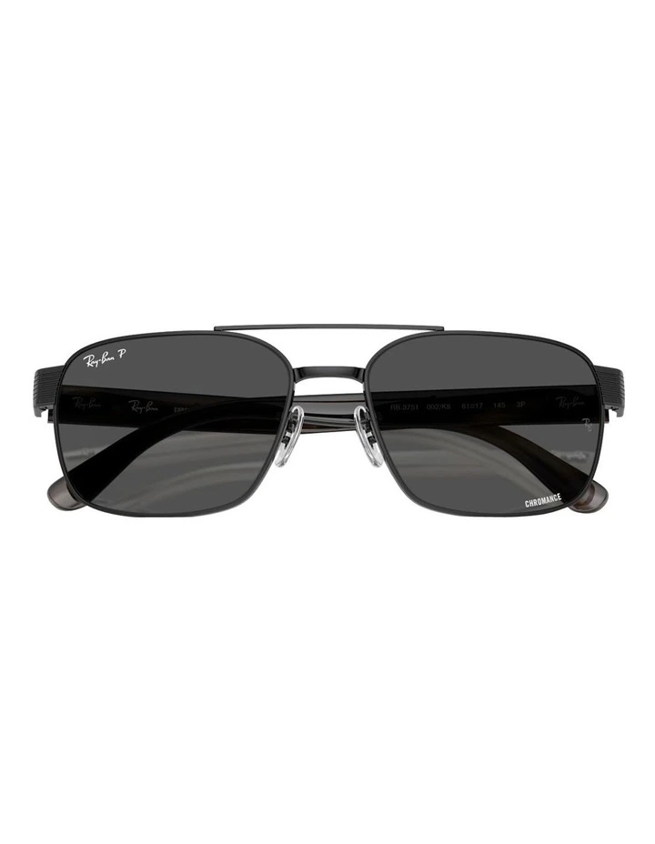 Ray-Ban RB3751CH Chromance Metal Polarised Sunglasses in Black image 5