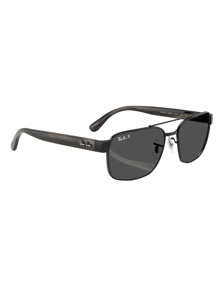 Ray-Ban RB3751CH Chromance Metal Polarised Sunglasses in Black image 6