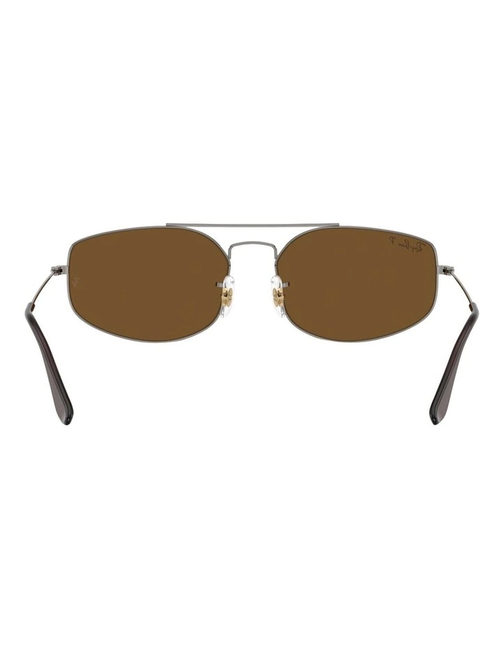 Ray-Ban Explorer V Metal Polarised Sunglasses in Silver image 4