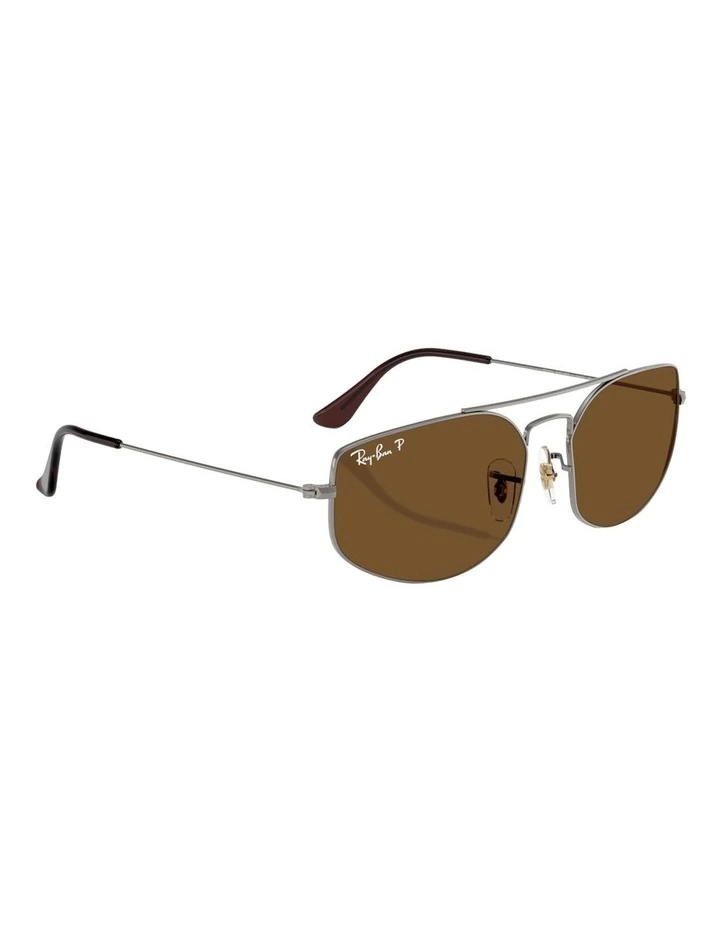 Ray-Ban Explorer V Metal Polarised Sunglasses in Silver image 6