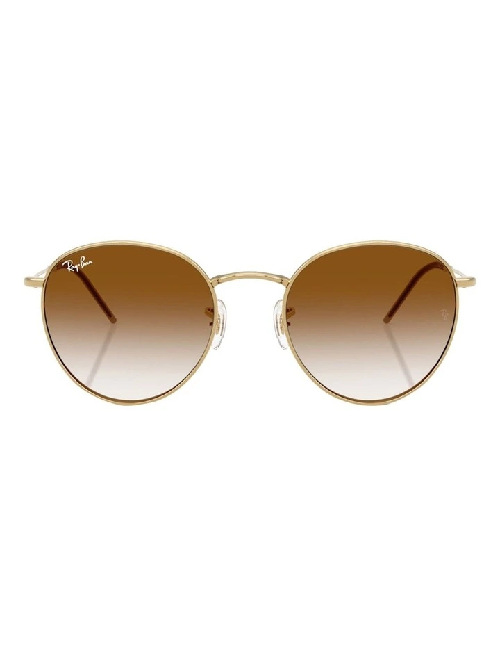 Ray-Ban Round Reverse Metal Sunglasses in Gold image 2