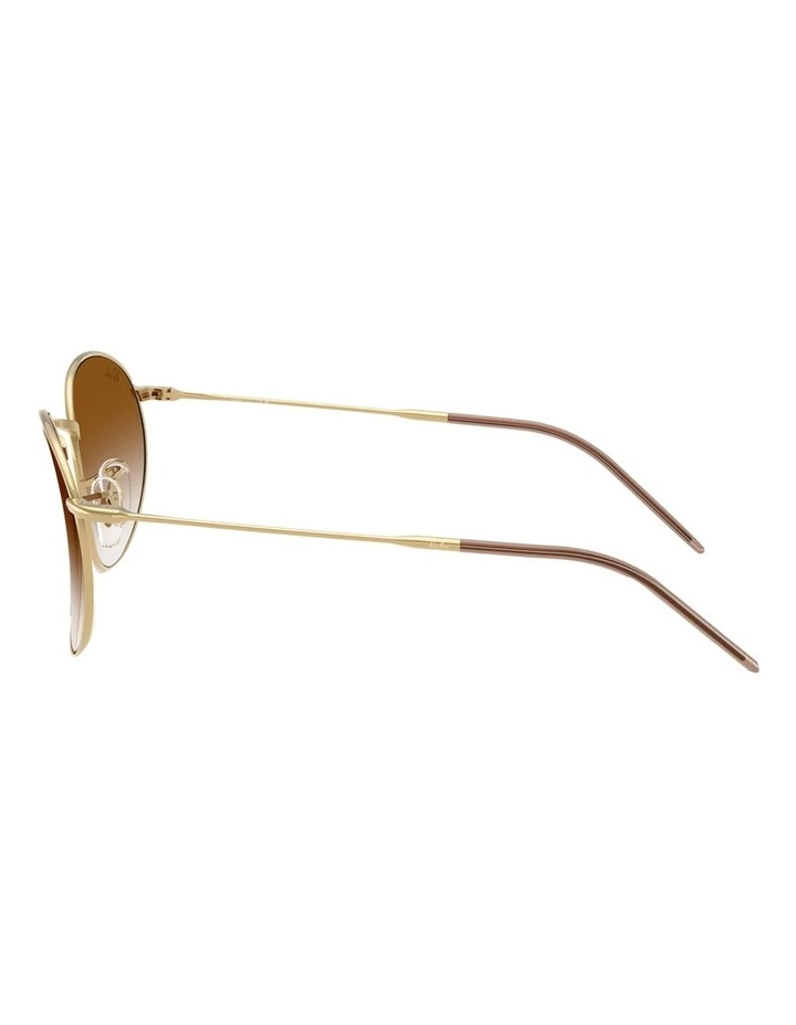 Ray-Ban Round Reverse Metal Sunglasses in Gold image 3