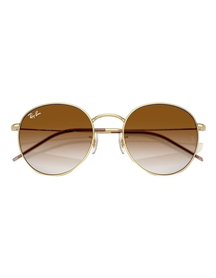Ray-Ban Round Reverse Metal Sunglasses in Gold image 4