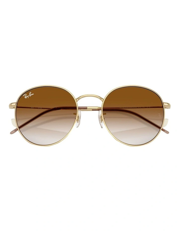 Ray-Ban Round Reverse Metal Sunglasses in Gold image 5