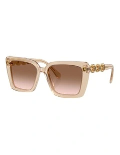 Swarovski  Acetate Sunglasses in Beige