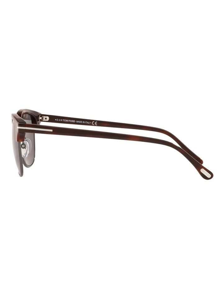 Tom Ford FT0248 HENRY Metal Sunglasses in Tortoise image 3