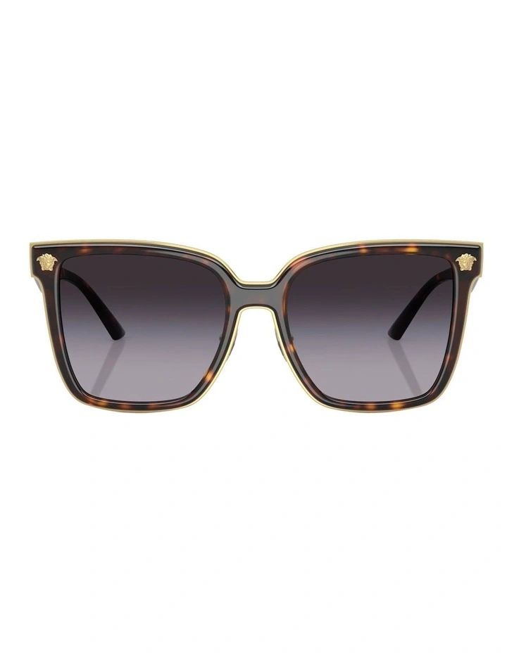 Versace Metal Sunglasses in Tortoise image 2
