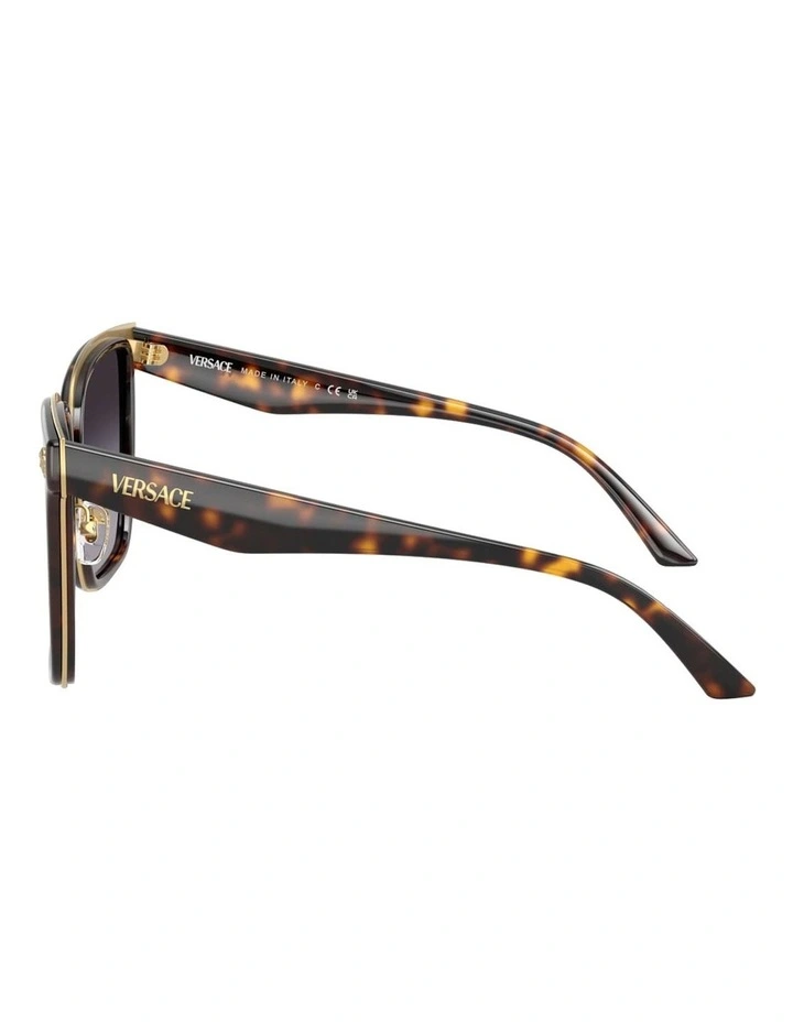 Versace Metal Sunglasses in Tortoise image 3