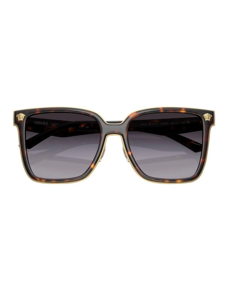 Versace Metal Sunglasses in Tortoise image 5