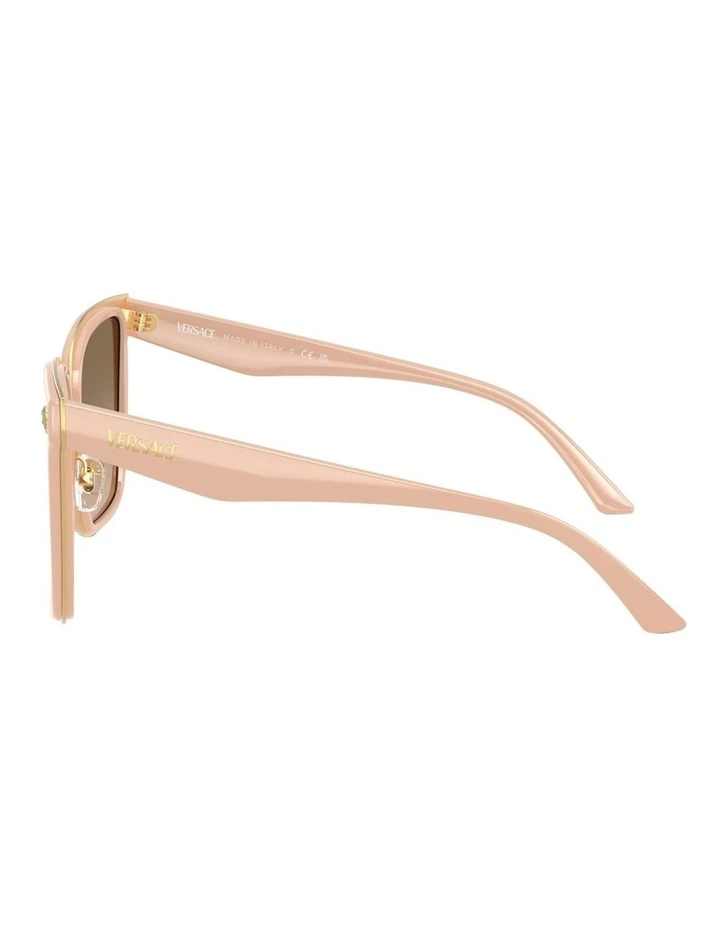 Versace  Metal Sunglasses in Beige image 3