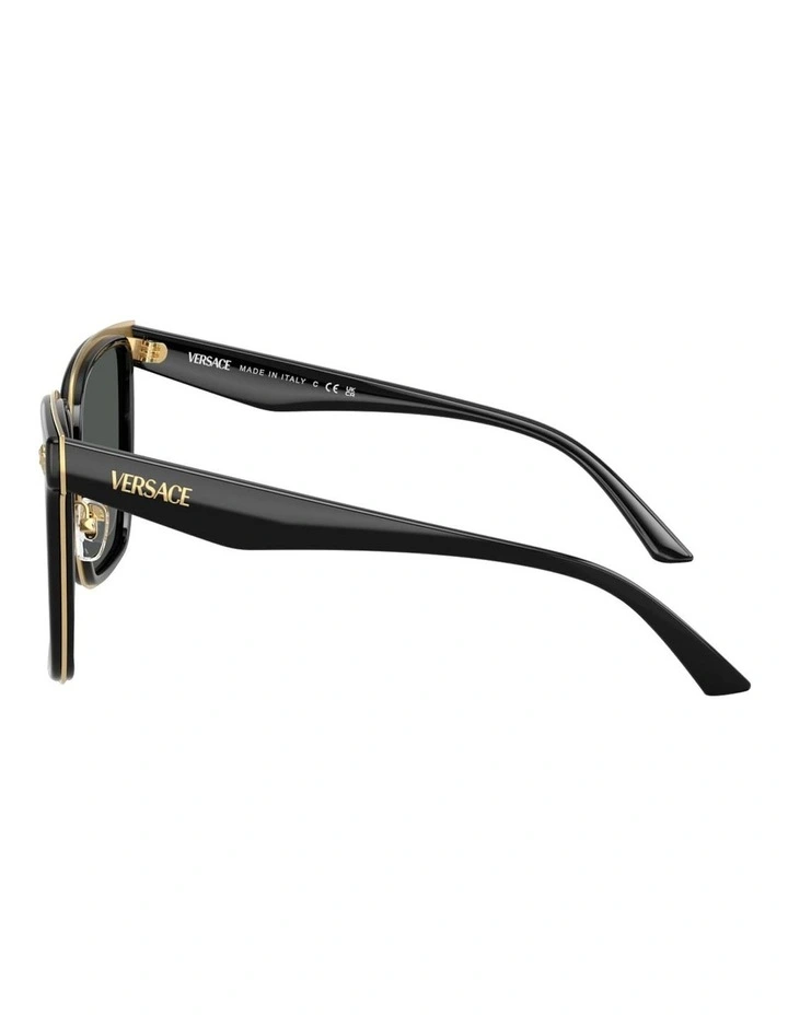Versace Metal Sunglasses in Black image 3