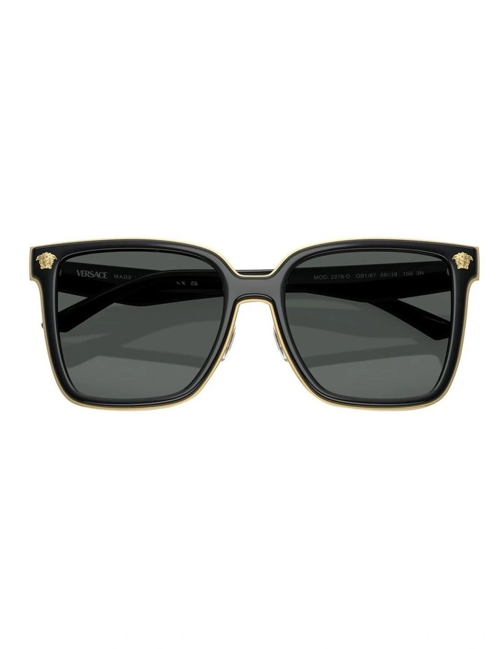 Versace Metal Sunglasses in Black image 4