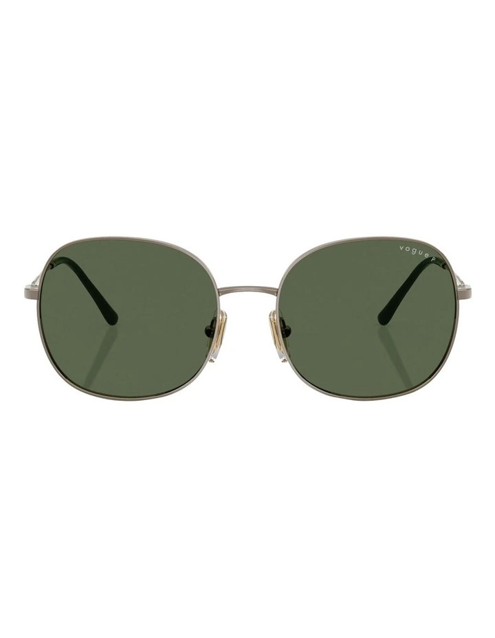 Vogue Eyewear  Metal Polarised Sunglasses in Beige image 1