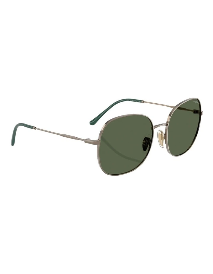 Vogue Eyewear  Metal Polarised Sunglasses in Beige image 6